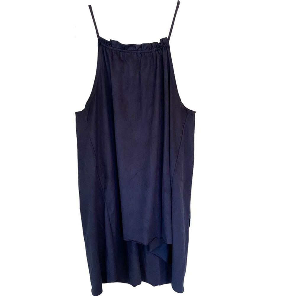 Moon Kiss Forever 21 Blue Suede Swing Dress Tank Top Size Small Boho Style